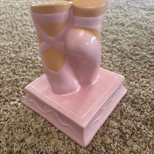 Charming Pink Ballet Shoe coin bank